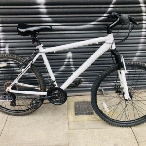 White alloy lightweight disc brake MTB bike - Image 1