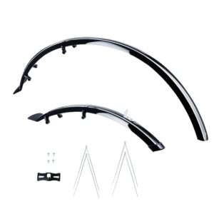 OXC 700c Hybrid 56mm Mudguard Set Black - Image 1