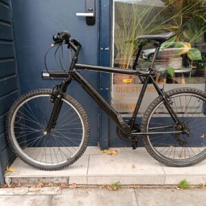 Matte black mountain bike - Image 1
